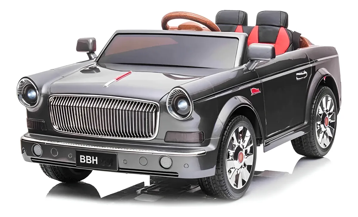 Carro Moto Electrico Niños Control 5 Motor 4x4 Llanta Goma. Color Gris Metalizado