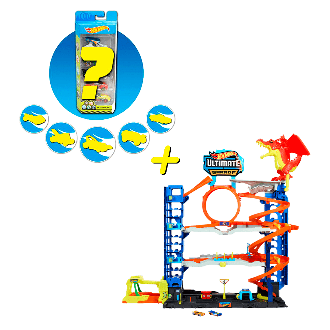 Combo City Ultimate Garage + 5 Carros Sorpresa - Hot Wheels