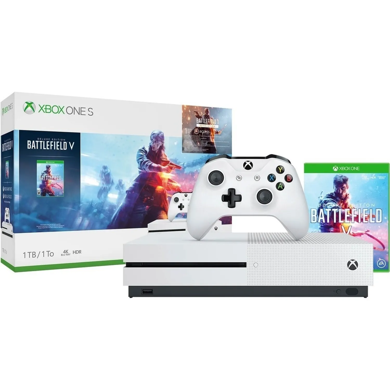 Xbox One S 1TB + Battlefield V y Battlefield 1 Bundle